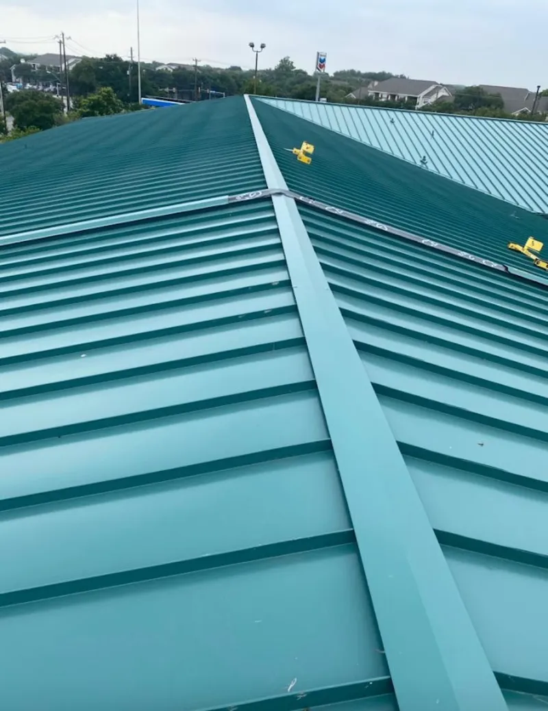 Green commercial metal roof ridge and valley for Metal Roof Repair in Rosaryville
